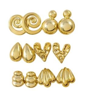 Fancy Korean Anti-Tarnish, Lightweight Dainty Hoops
